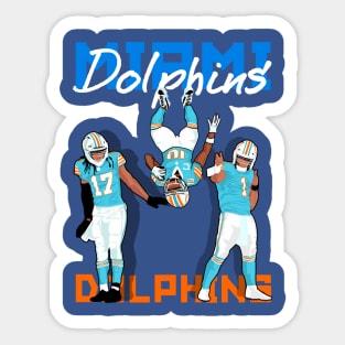 Miami Dolphins : tua tagovailoa x tyreek hill x jaylen waddle Sticker